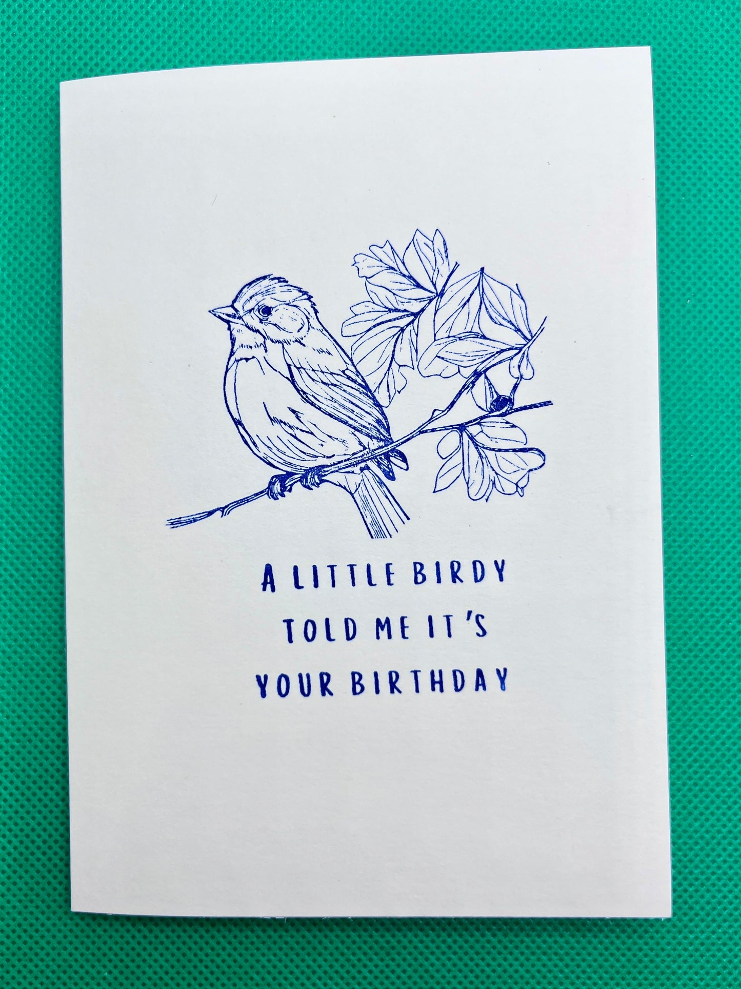 ‘A little birdy’ Birthday Card