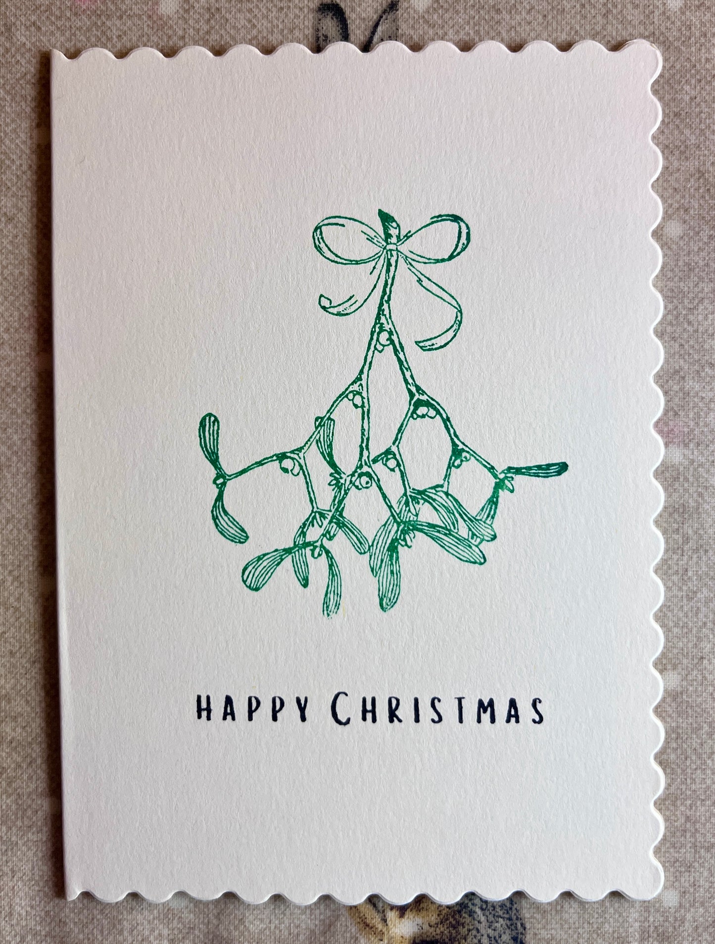 Pack of 5 Mistletoe Christmas Cards