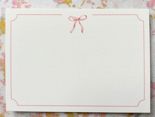 Pink Bow Notecards