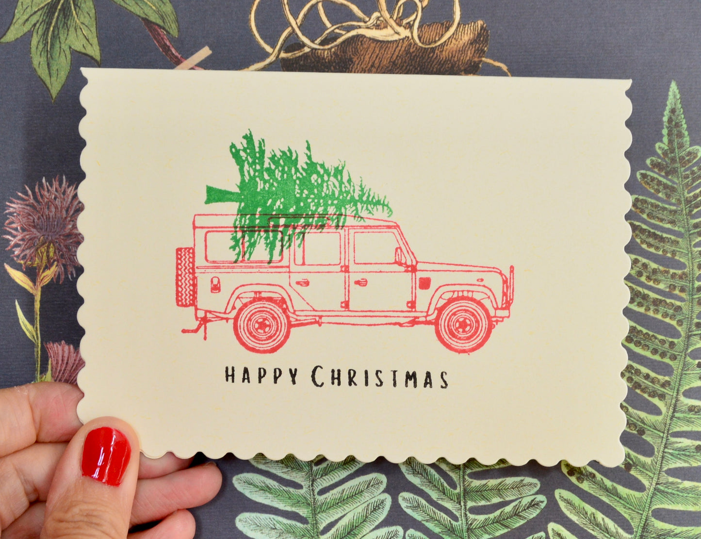 Pack of 5 Landy & tree Christmas Cards