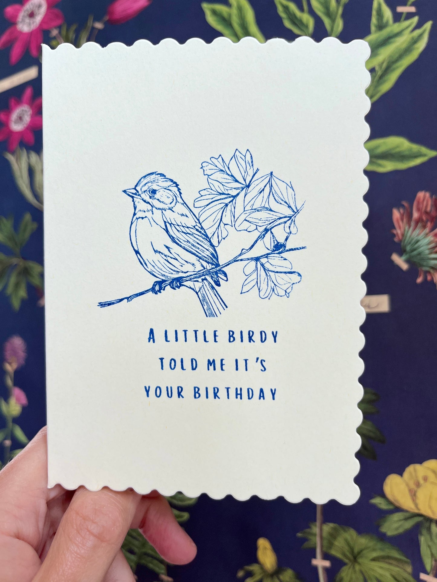 ‘A little birdy’ Birthday Card