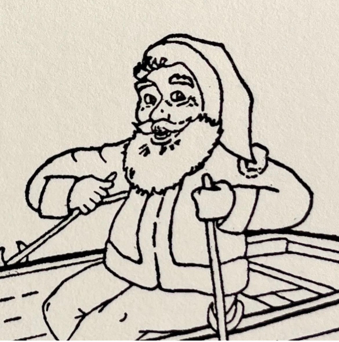 Pack of 5 ‘Rowing home for Christmas’ Card