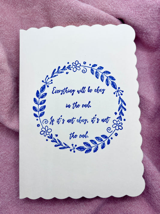 ‘Everything will be ok’ card