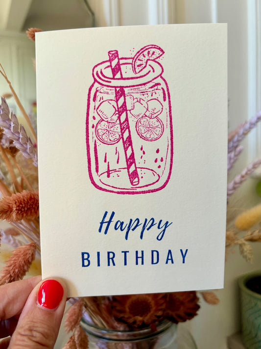 Summer Drinks birthday card