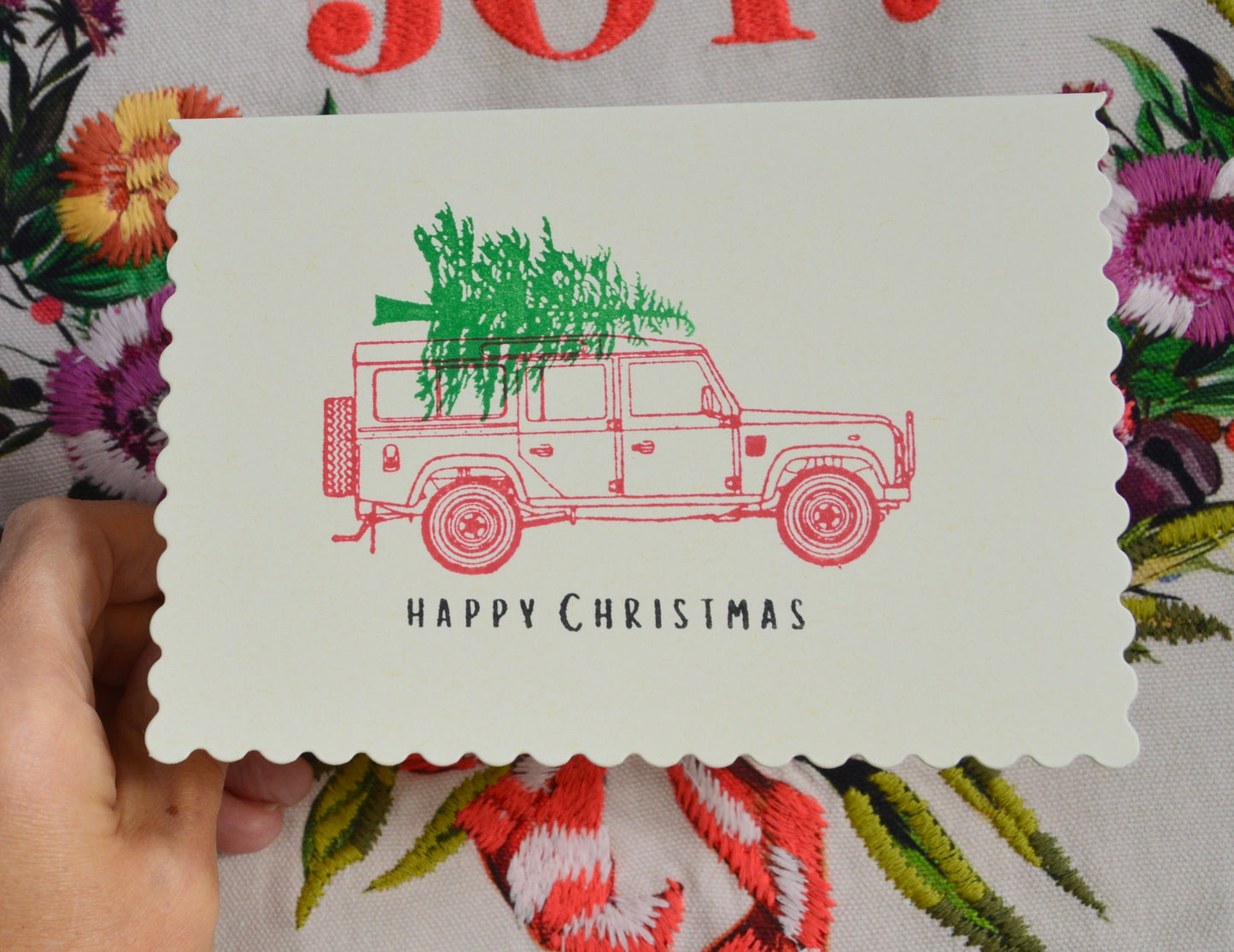 Pack of 5 Landy & tree Christmas Cards