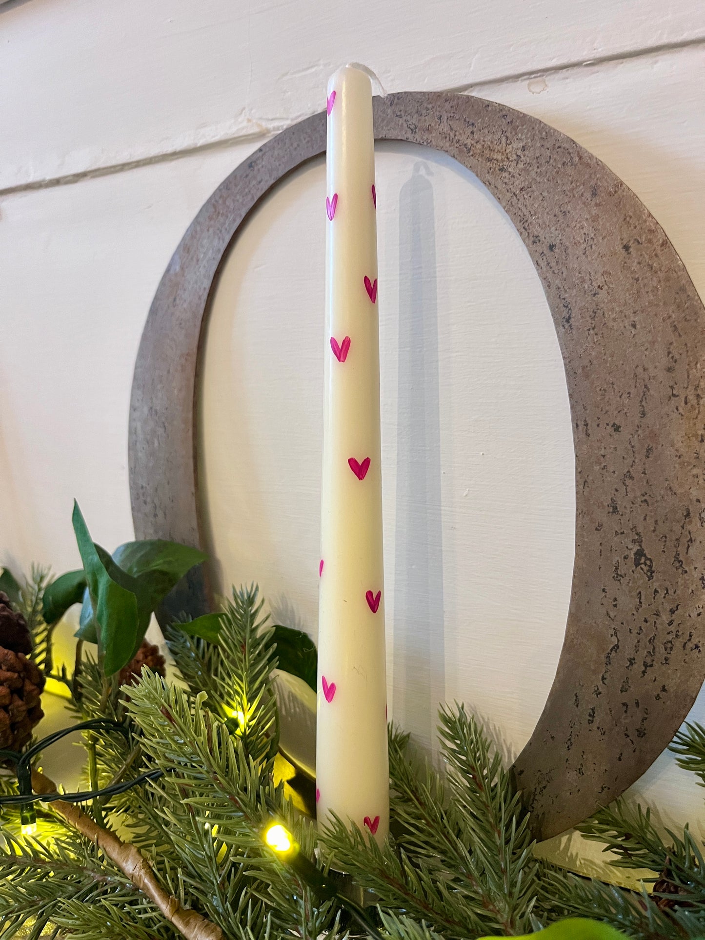 Hand-painted tapered dinner candles